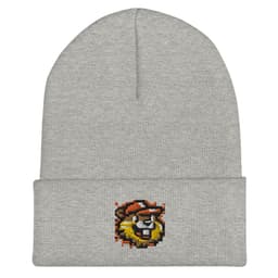 The Digital Dam Beanie - cuffed-beanie-heather-grey-front-6584a4c8cb233