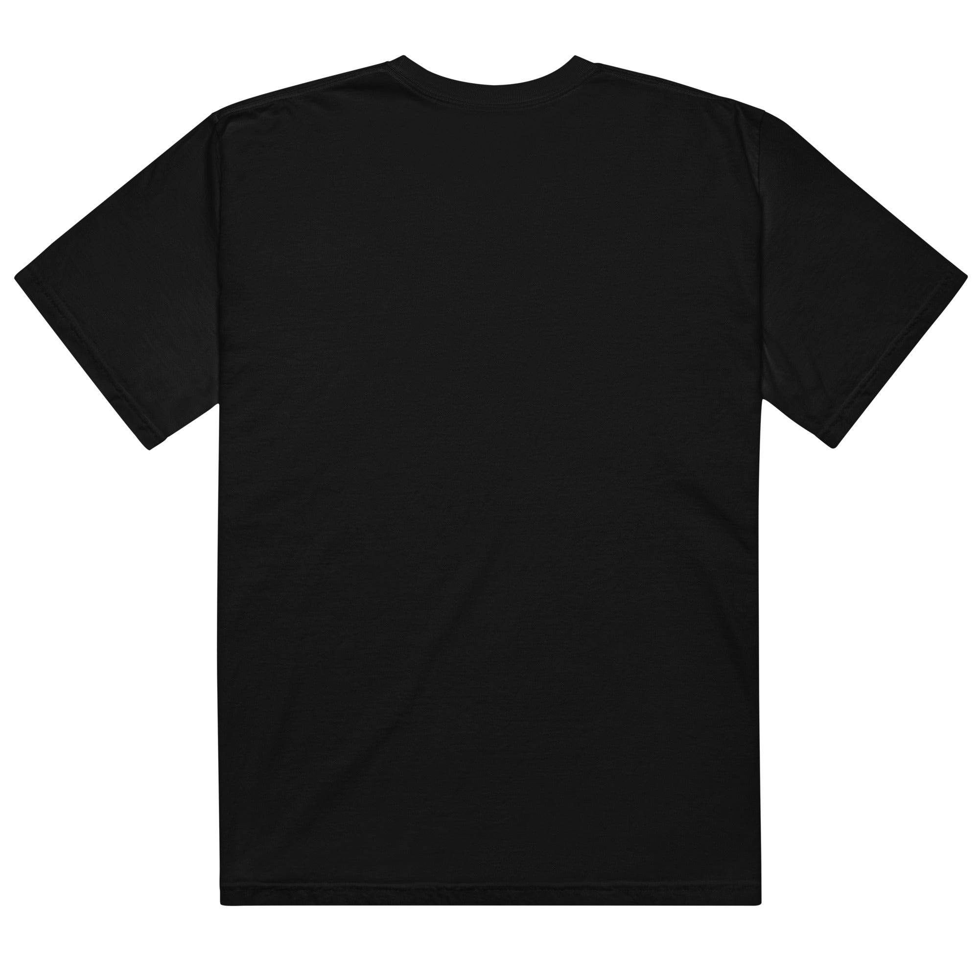 The Analog Dam (Black) - unisex-garment-dyed-heavyweight-t-shirt-black-back-659a248d323b6