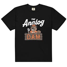 The Analog Dam (Black) - unisex-garment-dyed-heavyweight-t-shirt-black-front-659a248d31153