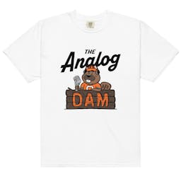 The Analog Dam (White) - unisex-garment-dyed-heavyweight-t-shirt-white-front-659a253ebdcee