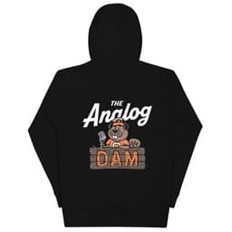 The Analog Dam Hoodie - Black - unisex-premium-hoodie-black-back-65835095af35b